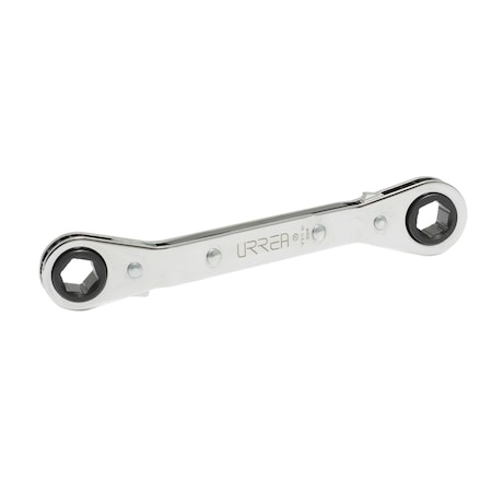 12-Pt And 6 Pt Offset Ratcheting Box-end Wrench, 9X10 Mm Opening Size.